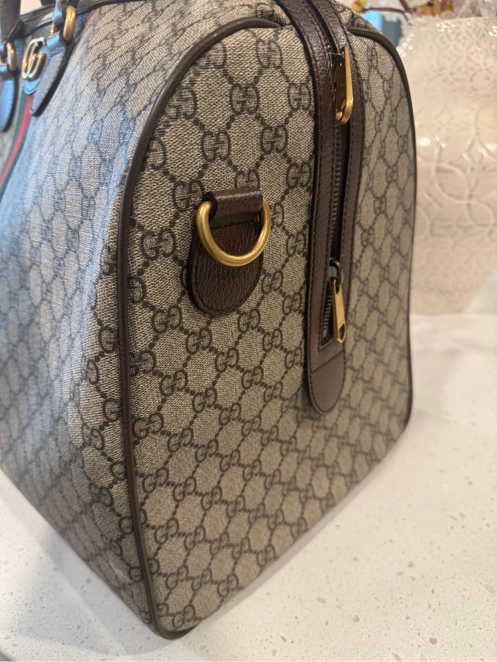 Gucci Ophidia GG Large Carry-On Duffle Beige/Ebony - Picture 4 of 10